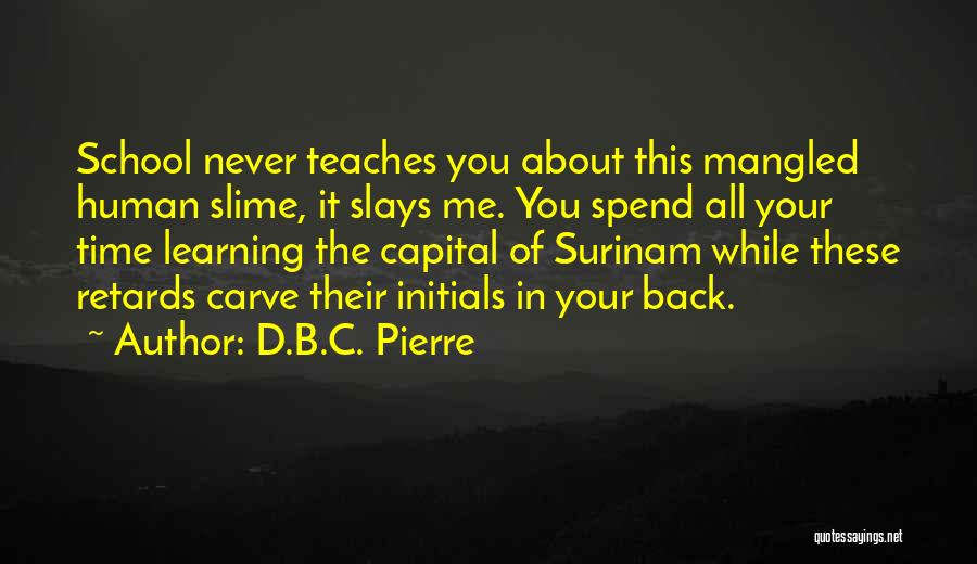 Back In School Quotes By D.B.C. Pierre