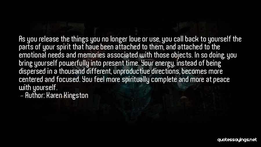 Back In Time Love Quotes By Karen Kingston