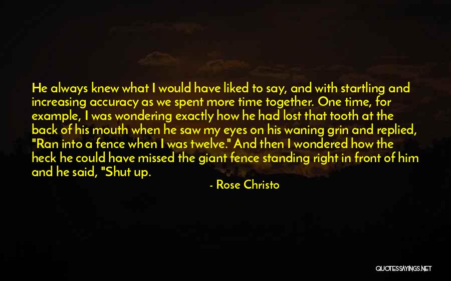 Back In Time Quotes By Rose Christo