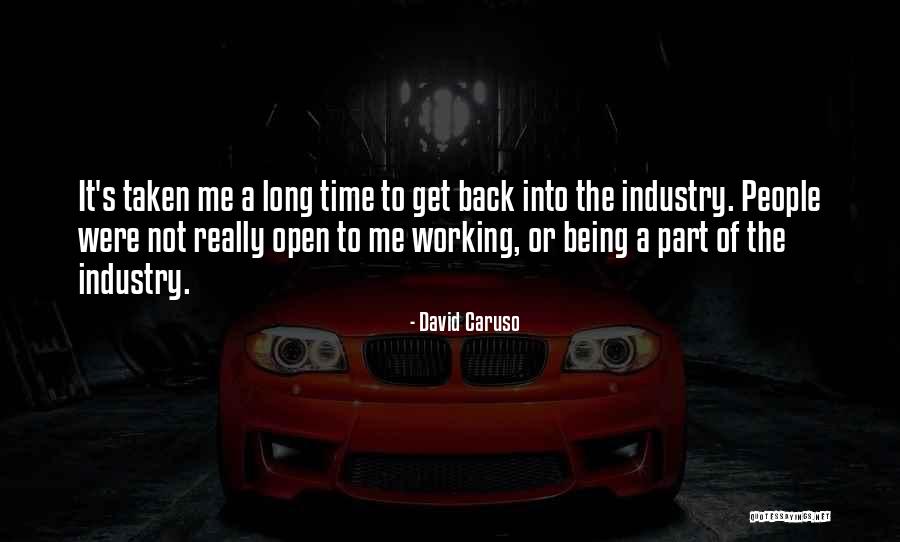 Back Not Working Quotes By David Caruso Back Not Working Quotes By David Caruso
