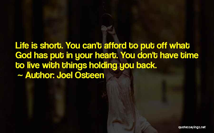 Back Off Short Quotes By Joel Osteen