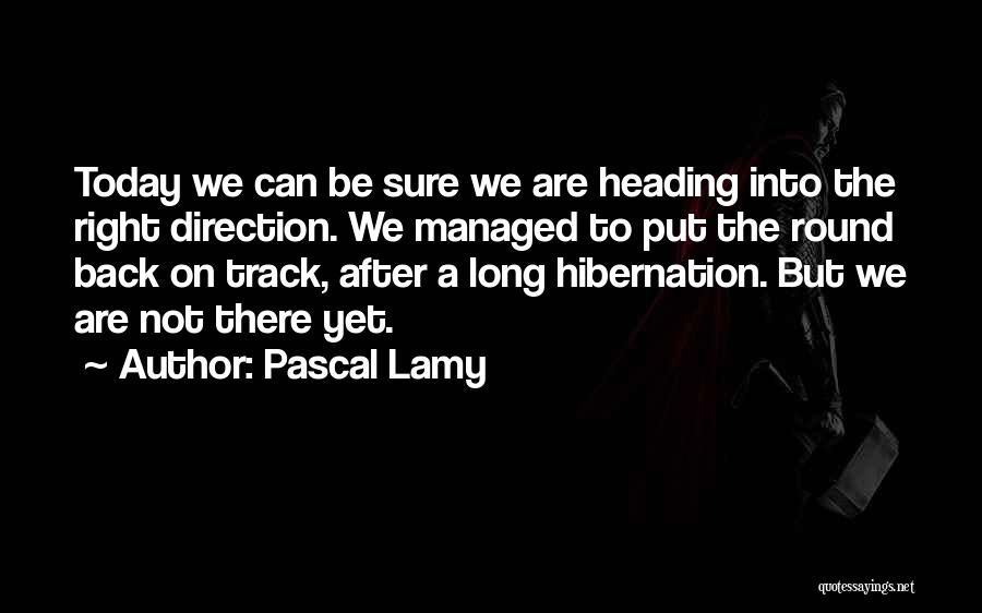 Back On Track Quotes By Pascal Lamy