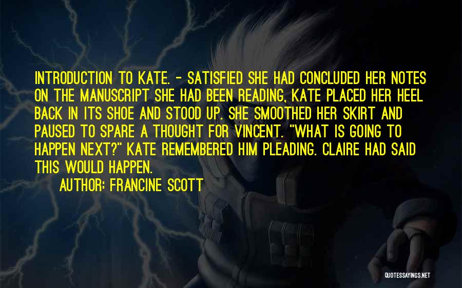 Back Quotes By Francine Scott