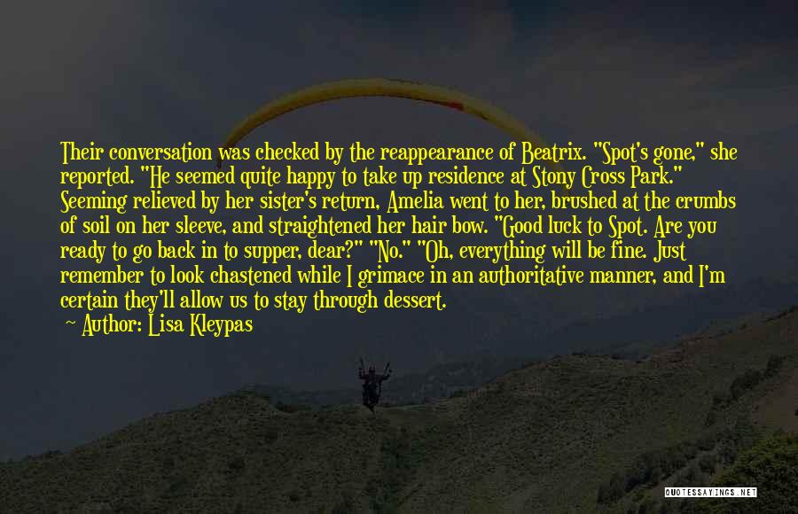 Back Spot Quotes By Lisa Kleypas