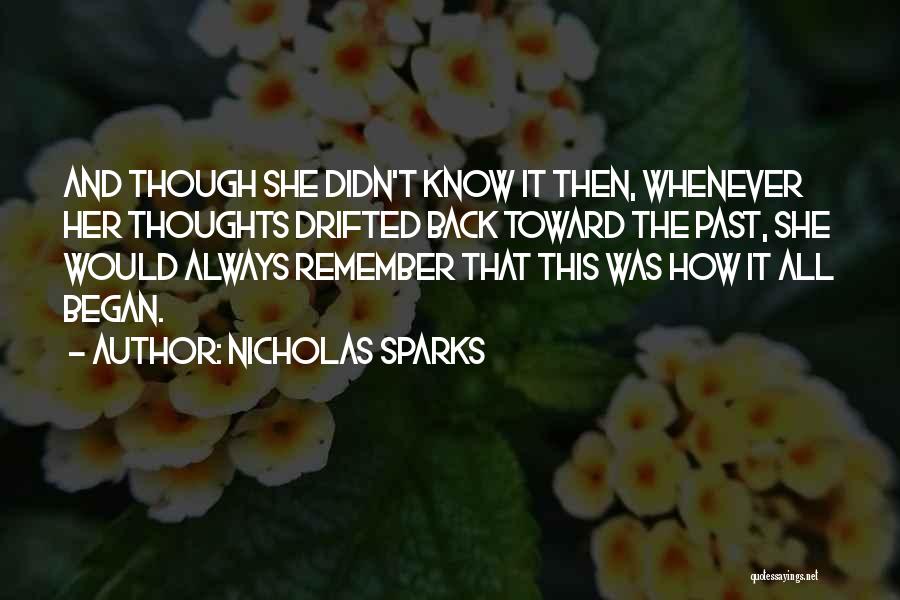 Back The Future Quotes By Nicholas Sparks