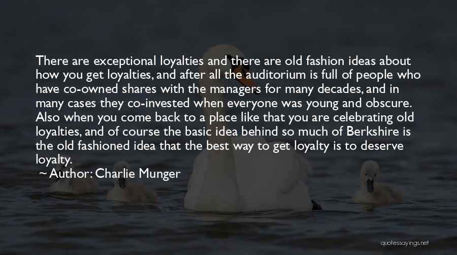 Back To Basic Quotes By Charlie Munger