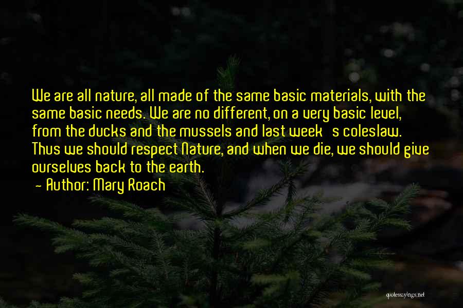 Back To Basic Quotes By Mary Roach