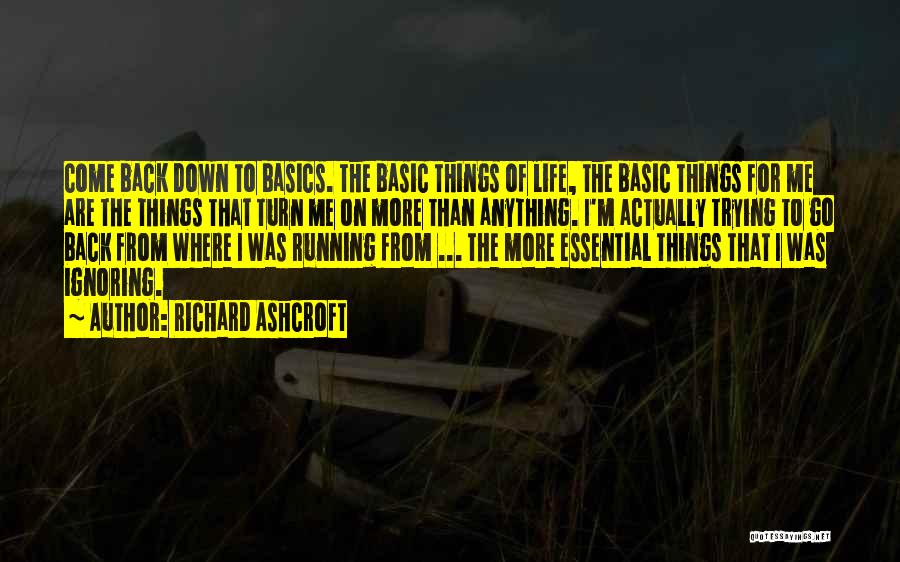 Back To Basic Quotes By Richard Ashcroft