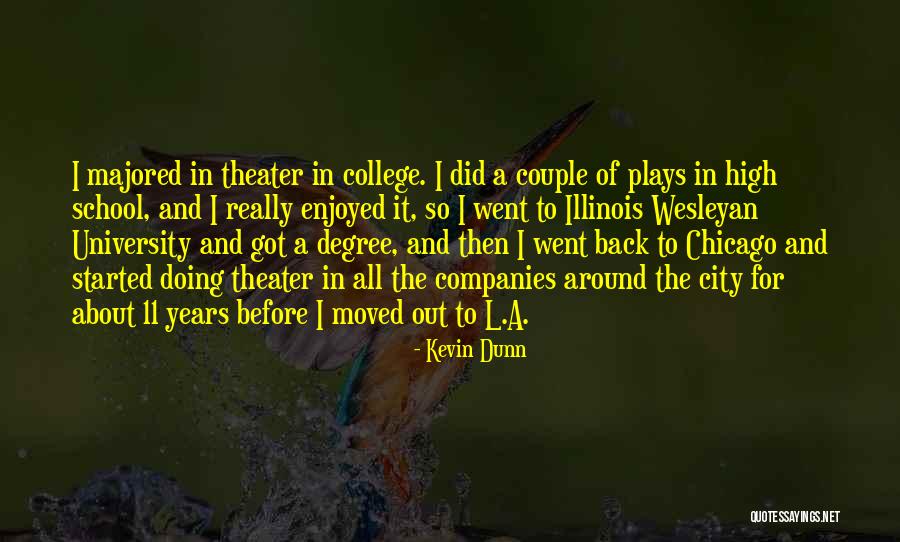 Back To College Quotes By Kevin Dunn