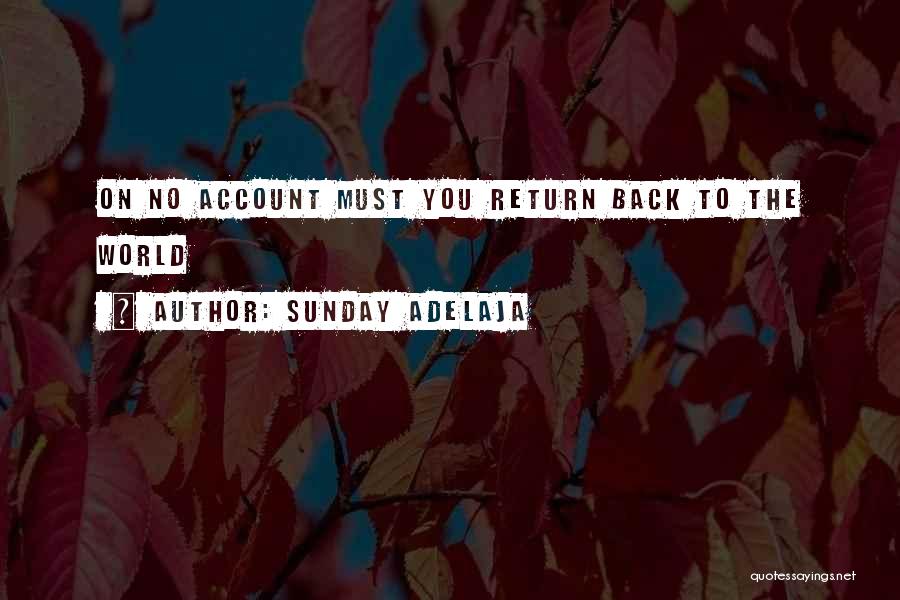 Back To Life Quotes By Sunday Adelaja
