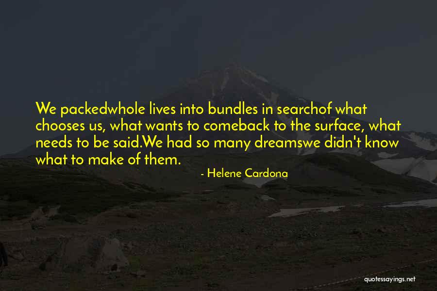 Back To Love Quotes By Helene Cardona