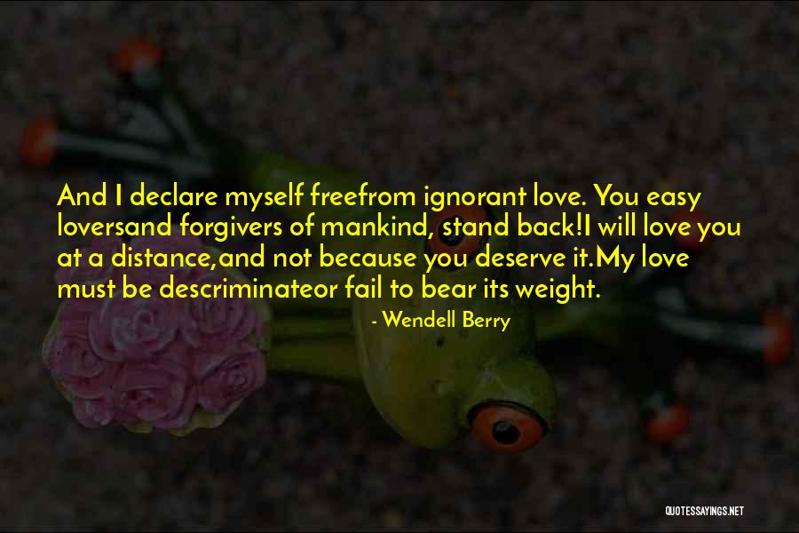 Back To Love Quotes By Wendell Berry