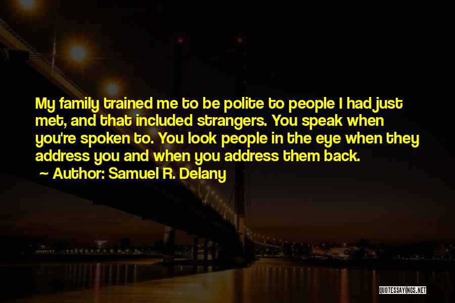 Back To Strangers Quotes By Samuel R. Delany