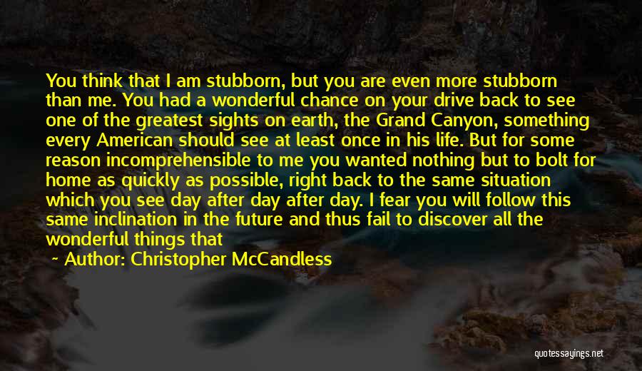 Back To The Future Life Quotes By Christopher McCandless