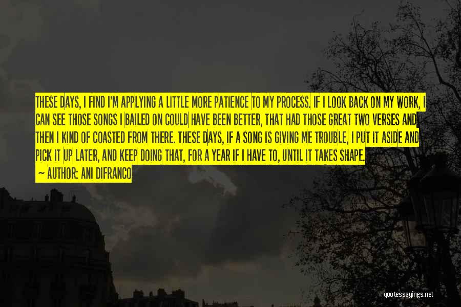 Back To Those Days Quotes By Ani DiFranco