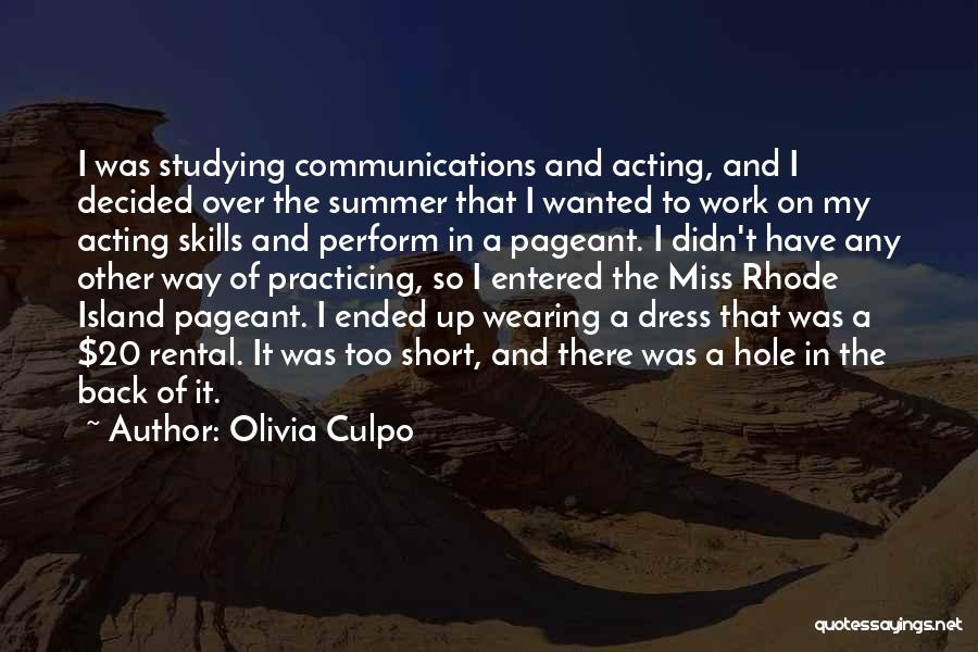 Back To Work Quotes By Olivia Culpo