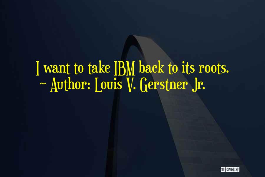 Back To Your Roots Quotes By Louis V. Gerstner Jr.