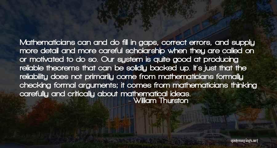 Backed Quotes By William Thurston Backed Quotes By William Thurston
