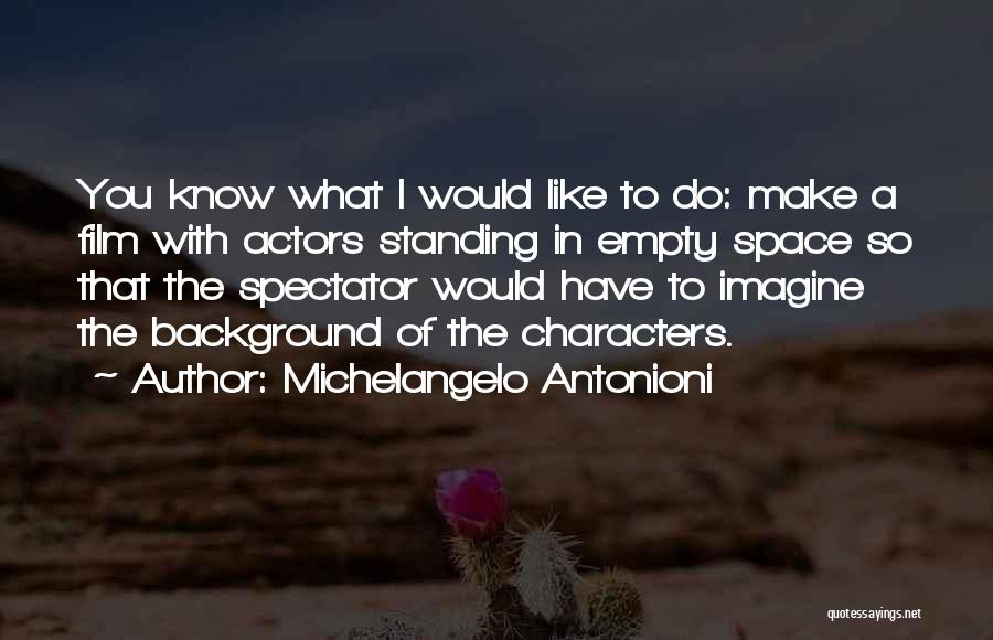 Background Actors Quotes By Michelangelo Antonioni