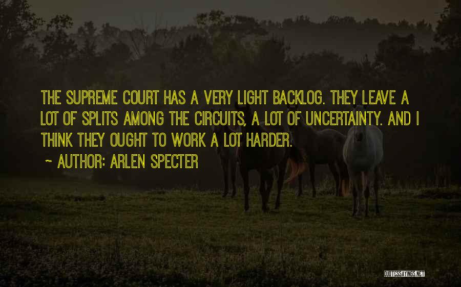 Backlog Quotes By Arlen Specter