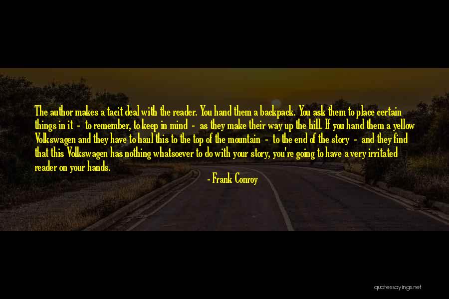 Backpack Quotes By Frank Conroy