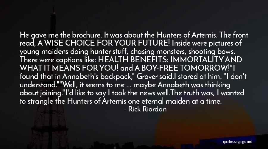 Backpack Quotes By Rick Riordan