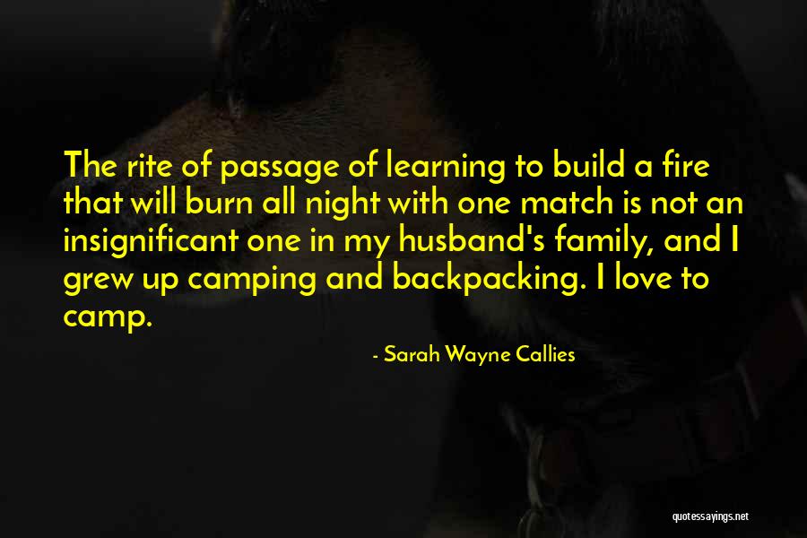 Backpacking Love Quotes By Sarah Wayne Callies