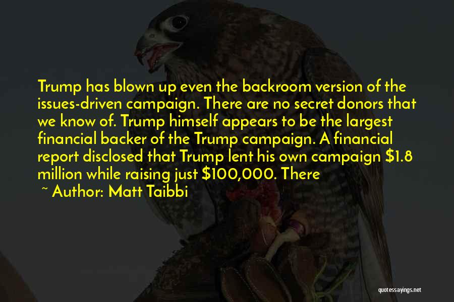 Backroom Quotes By Matt Taibbi