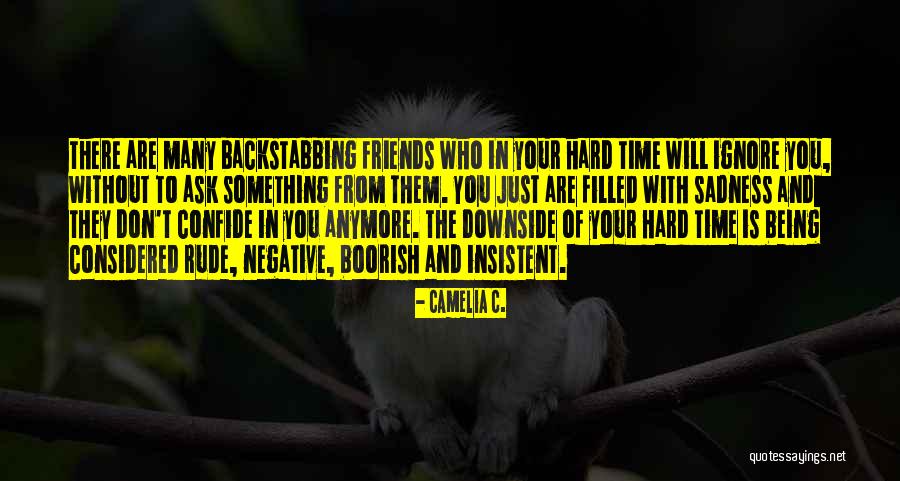 Backstabbing Best Friends Quotes By Camelia C.