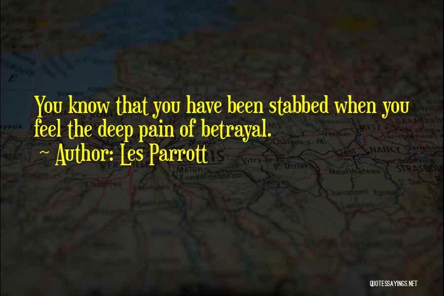 Backstabbing Quotes By Les Parrott