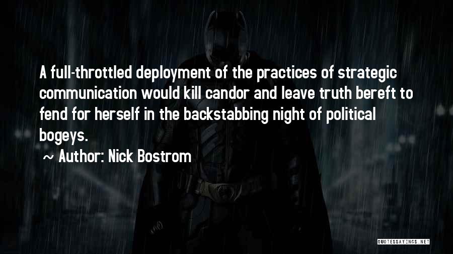 Backstabbing Quotes By Nick Bostrom