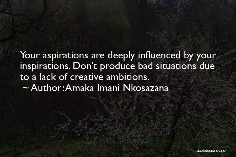 Bad Ambitions Quotes By Amaka Imani Nkosazana