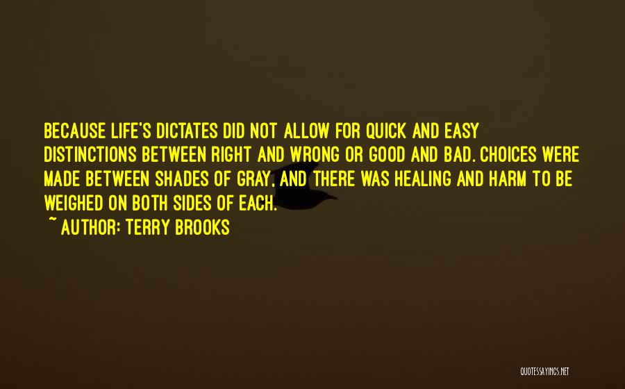 Bad And Good Choices Quotes By Terry Brooks