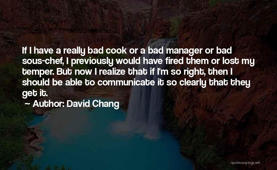 Bad Cook Quotes By David Chang