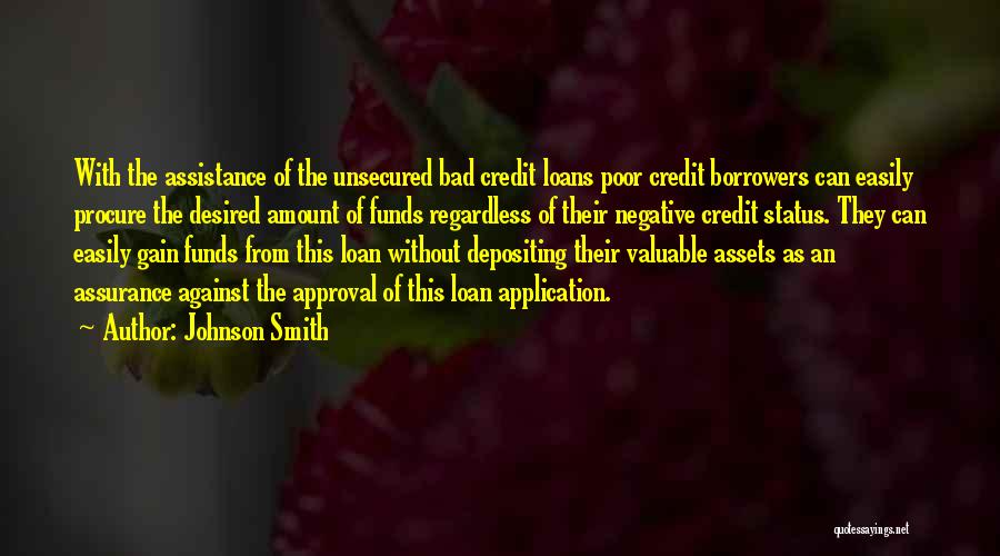 Bad Credit Loan Quotes By Johnson Smith