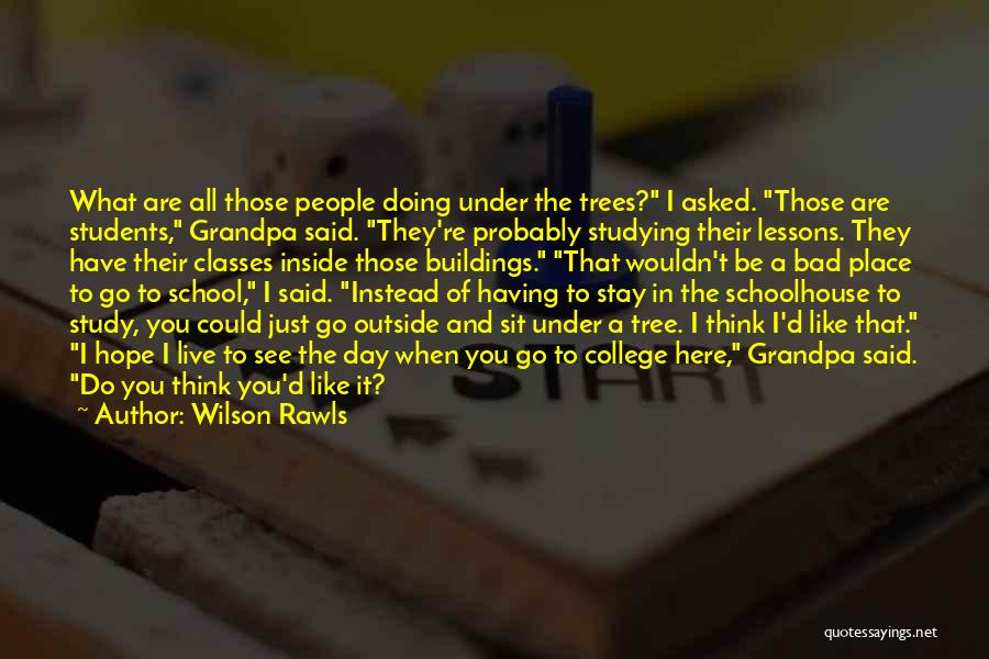 Bad Day At School Quotes By Wilson Rawls