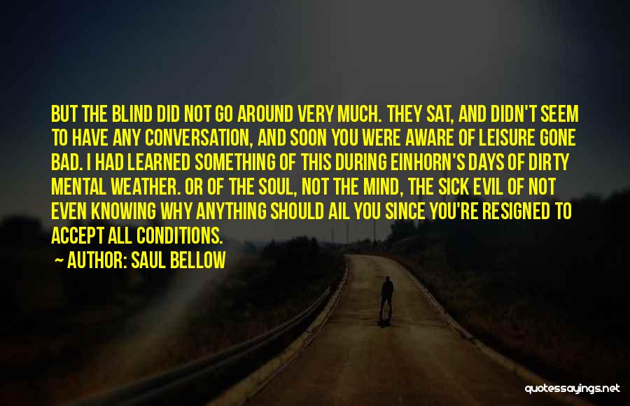 Bad Days Gone Quotes By Saul Bellow