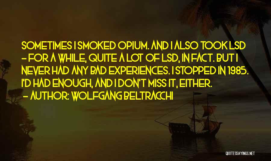 Bad Experiences Quotes By Wolfgang Beltracchi