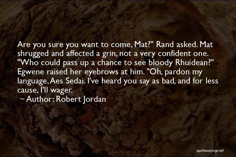 Bad Eyebrows Quotes By Robert Jordan