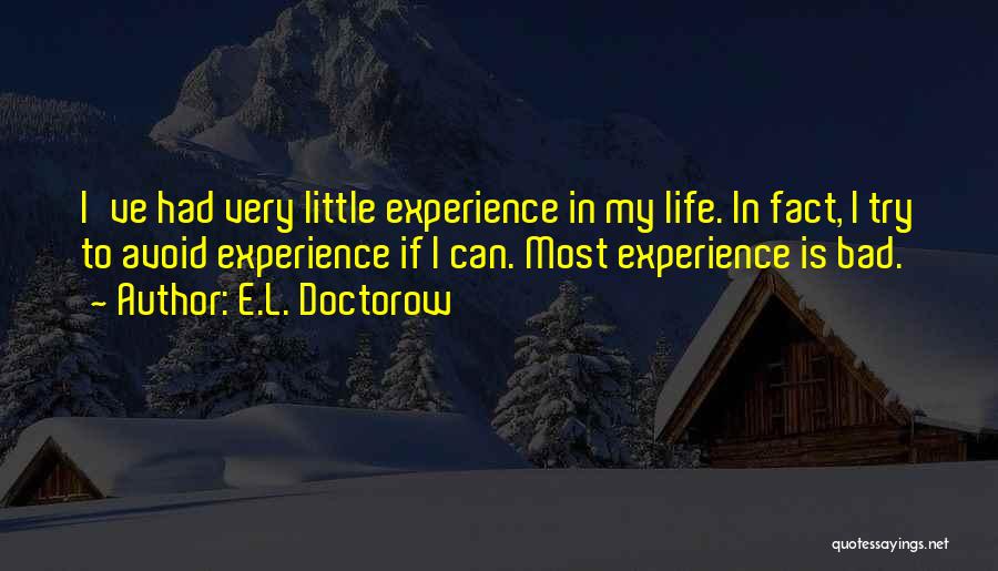 Bad Life Experience Quotes By E.L. Doctorow