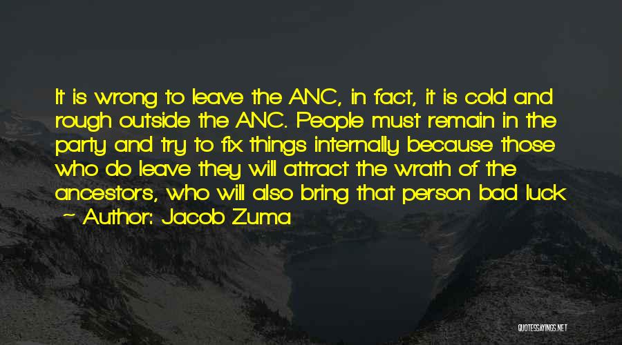 Bad Luck Person Quotes By Jacob Zuma