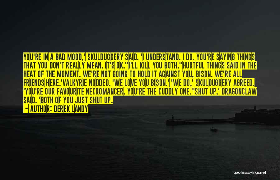 Bad Mood Love Quotes By Derek Landy