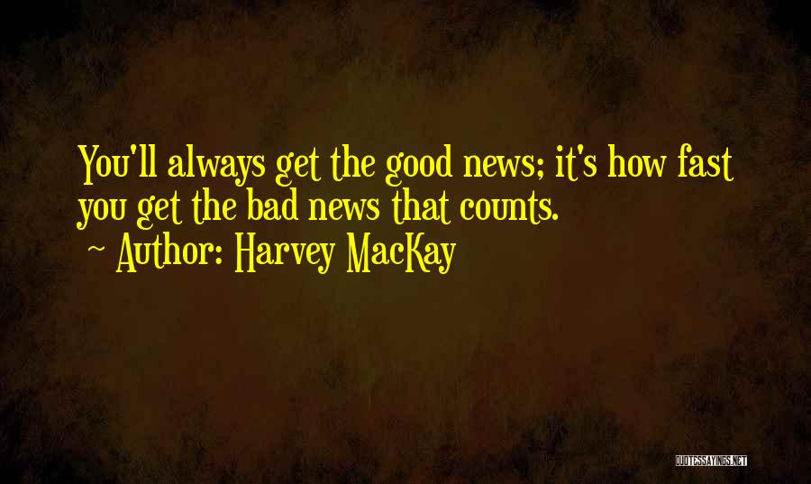 Bad News Quotes By Harvey MacKay