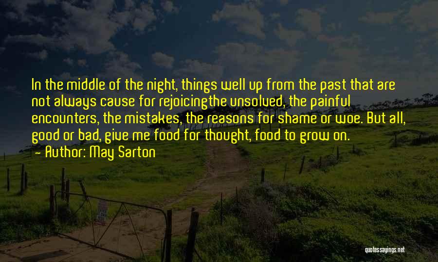 Bad Past Experience Quotes By May Sarton