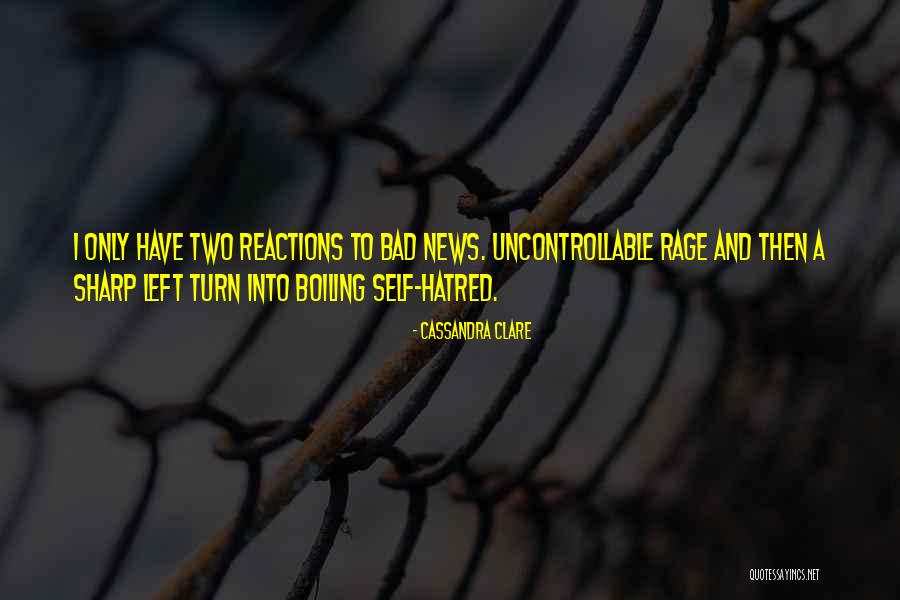 Bad Reactions Quotes By Cassandra Clare Bad Reactions Quotes By Cassandra Clare