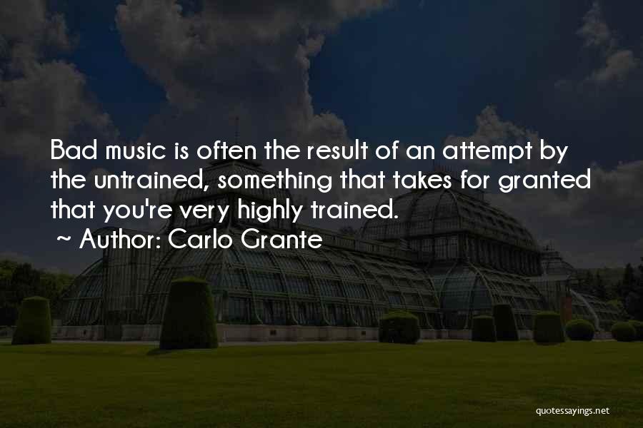 Bad Result Quotes By Carlo Grante