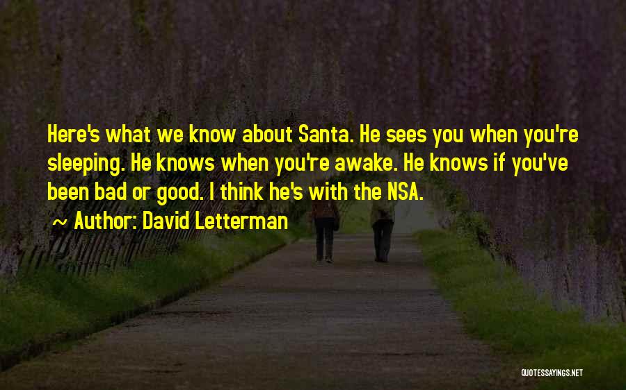 Bad Santa Quotes By David Letterman