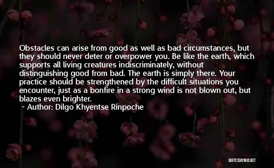 Bad Situations Quotes By Dilgo Khyentse Rinpoche