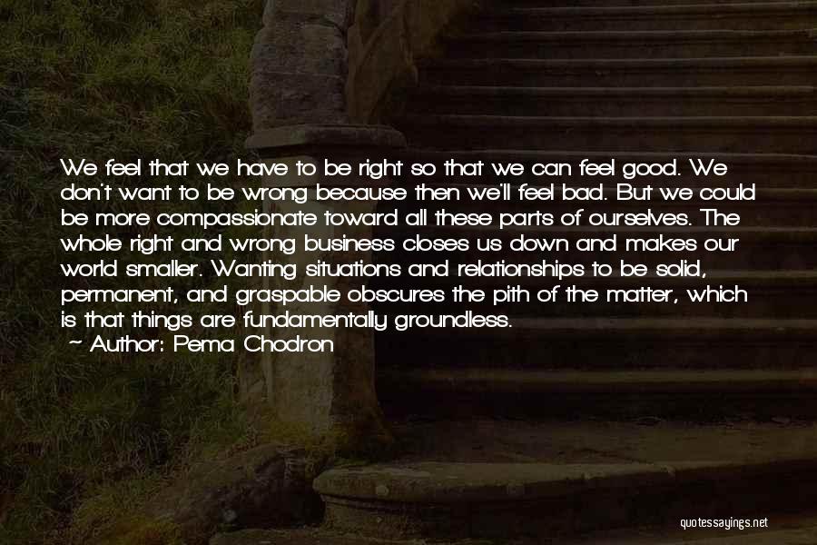 Bad Situations Quotes By Pema Chodron