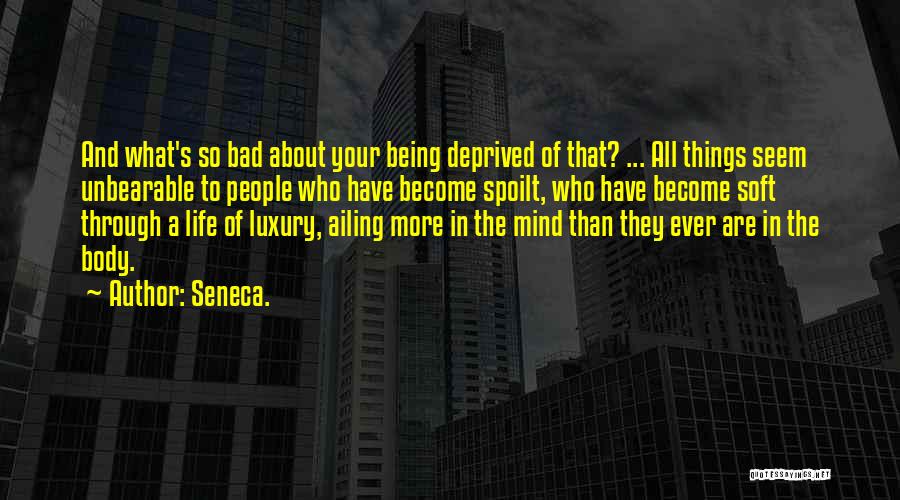 Bad Things About Life Quotes By Seneca.